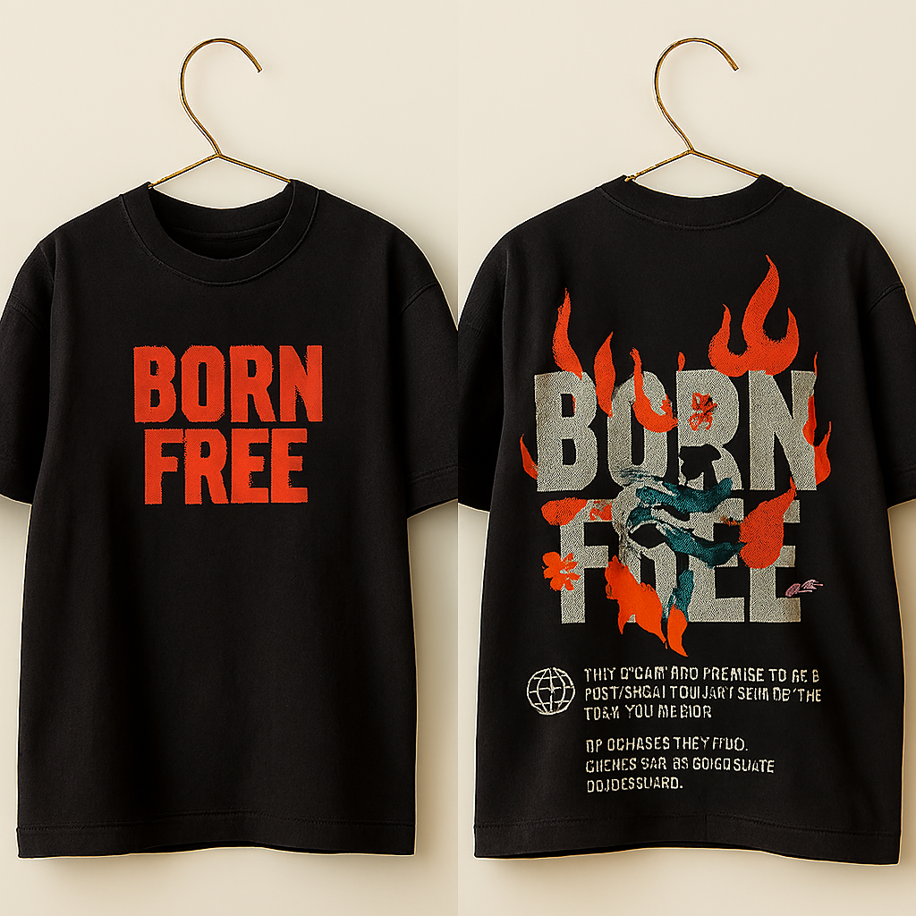 BORN FREE Tee – Black Edition