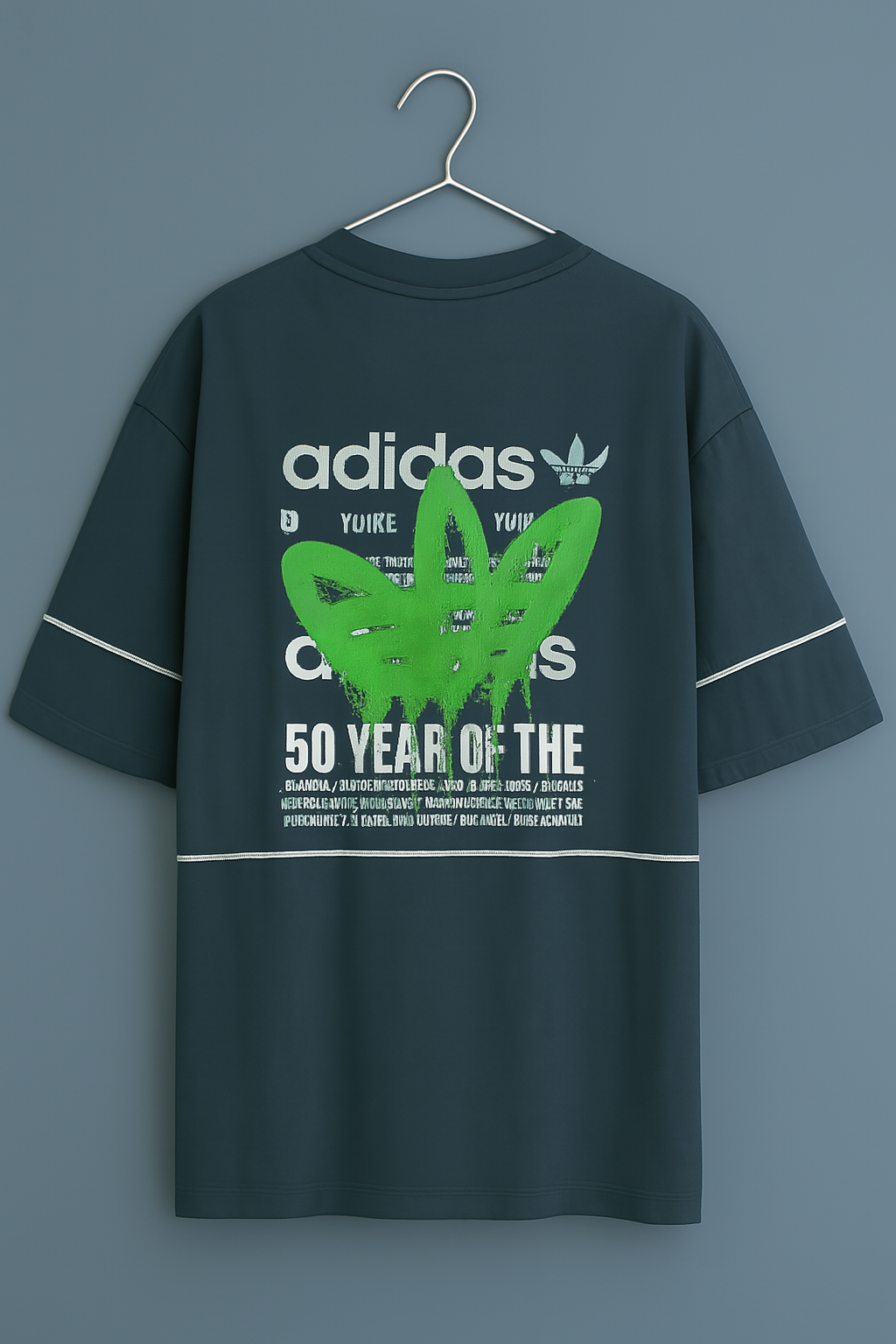 Drip Trefoil Tee –Greenish Blue Edition