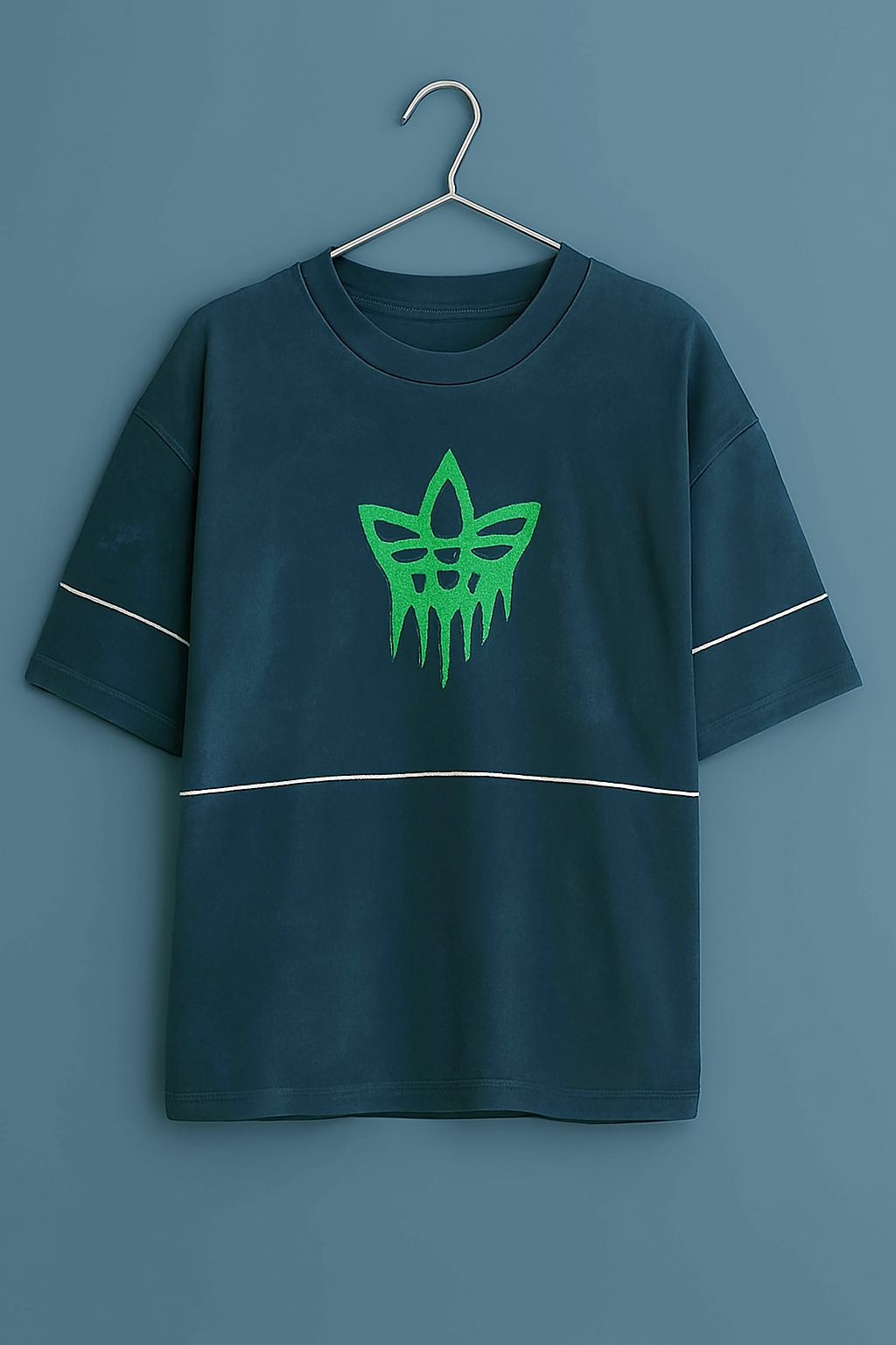 Drip Trefoil Tee –Greenish Blue Edition