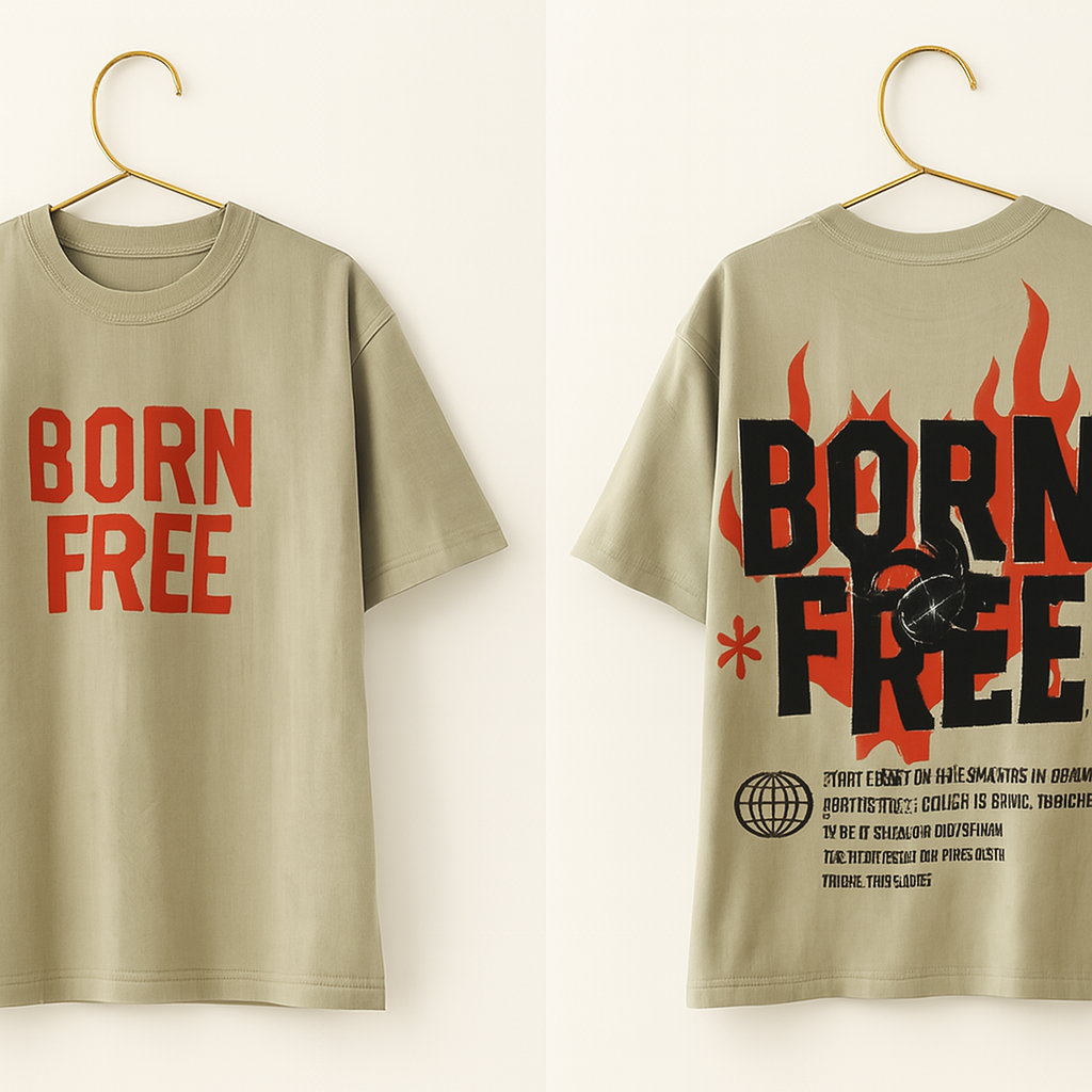 BORN FREE Tee –Grey Edition